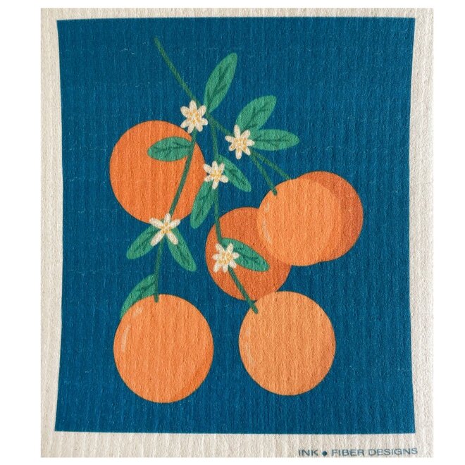 Swedish Dishcloth Orange Blossoms