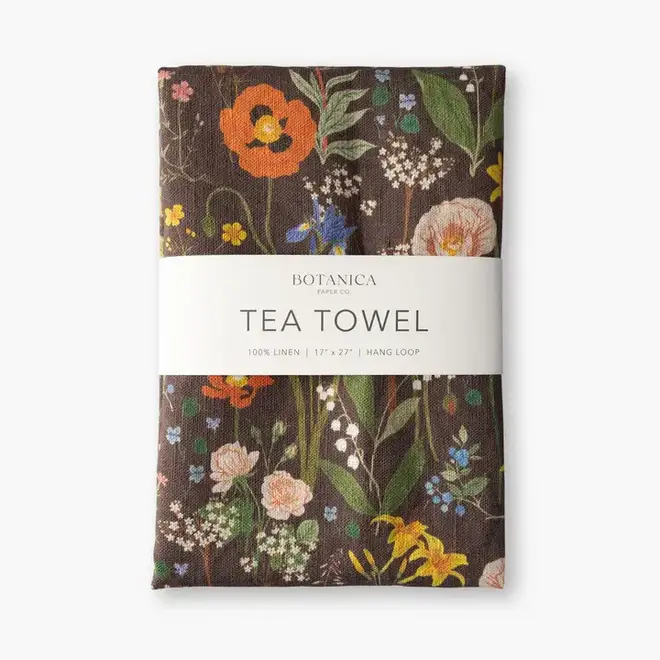 Linen Tea Towel Wild Flowers