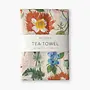 Linen Tea Towel Poppies
