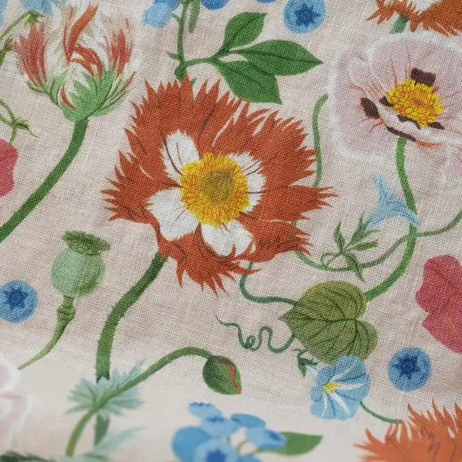 Linen Tea Towel Poppies