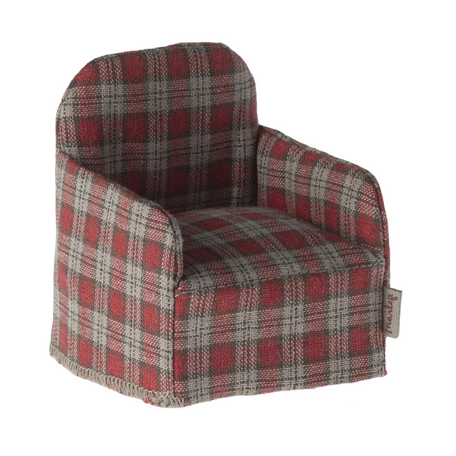 Mouse Chair Check Red