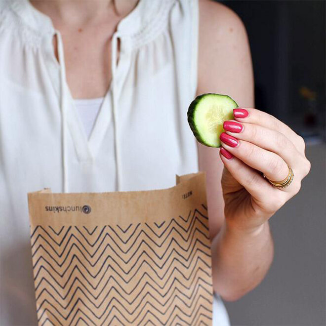 Compostable Sandwich Bags Chevron XL 50 Ct