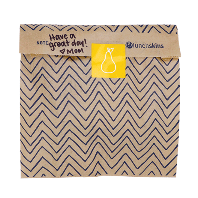 Compostable Sandwich Bags Chevron XL 50 Ct