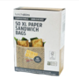 Compostable Sandwich Bags Chevron XL 50 Ct