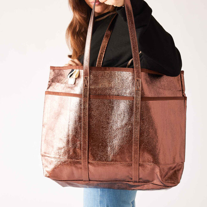 Tote La Plage Metallic Bronze