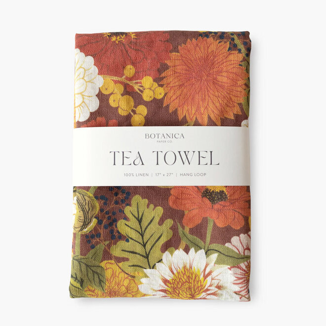 Linen Tea Towel Autumn