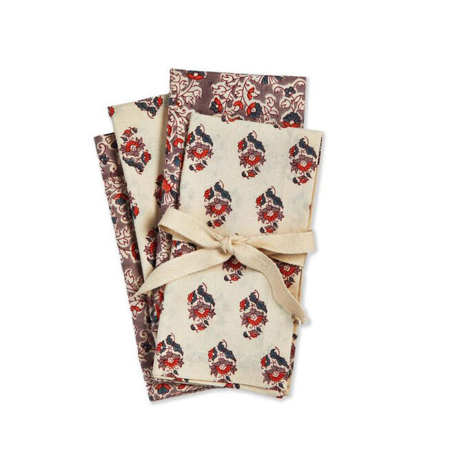 Napkin Jasmine Block Print Set of 4