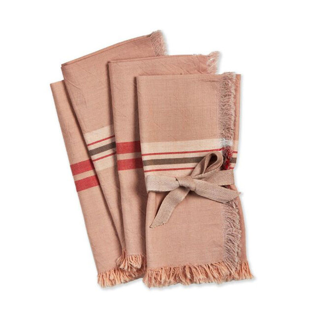 Napkin Lavender & Honey Stripe Blush Set of 4