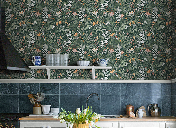 A-Street Prints Wallpaper BRITTSOMMER EVERGREEN WOODLAND