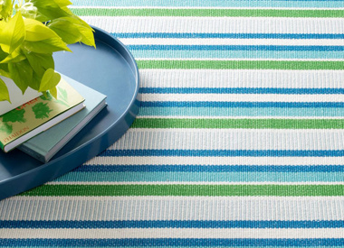 Dash & Albert Always Greener Cobalt Green Rug