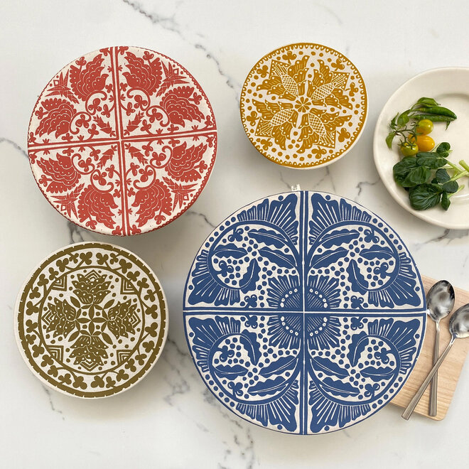 Cover Dish and Bowl Madiba Set  of 4 S, M, L & X Large