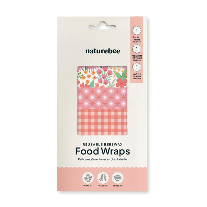 Wrap Beeswax Variety Pink Set of 3