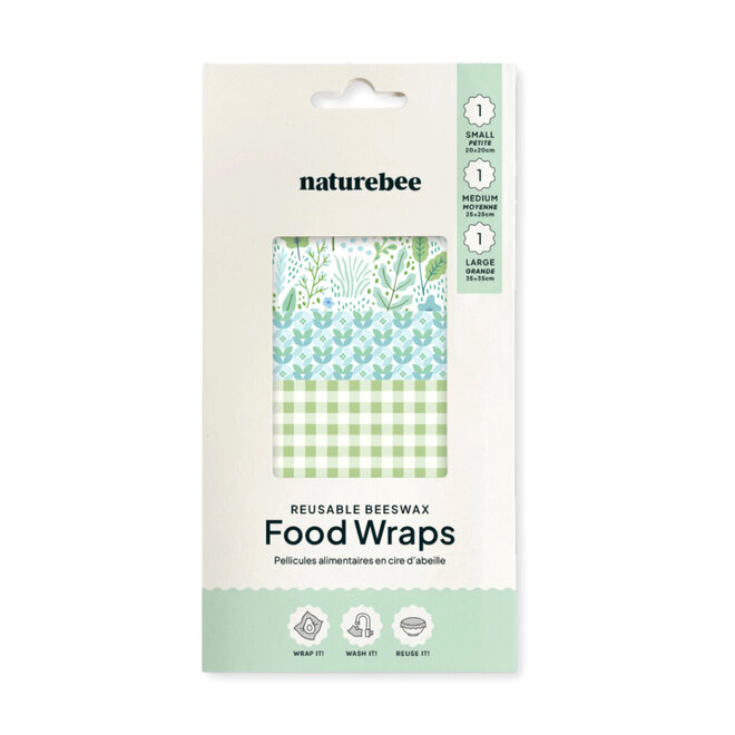 Wrap Beeswax Variety Green Set of 3