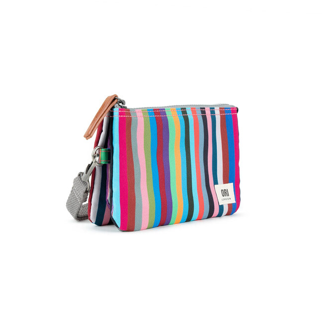 Zip Pouch Carnaby Multi Stripe Medium with Wrist Strap
