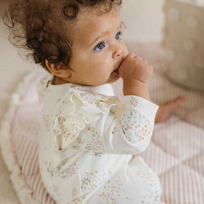 Organic Romper Flutter Flower Patch