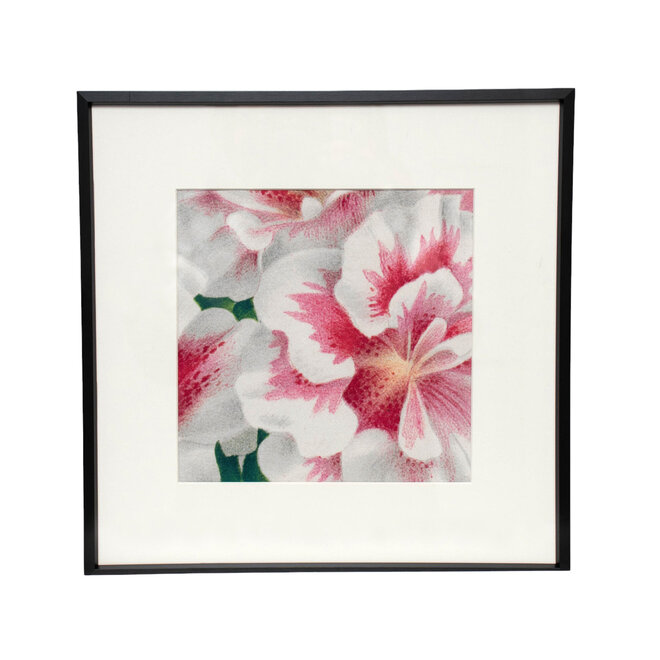 Framed Fabric Variegated Azalea