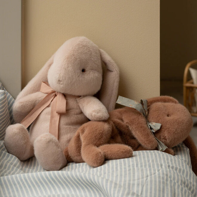 Sleeping Bunny Plush Small Soft Brown
