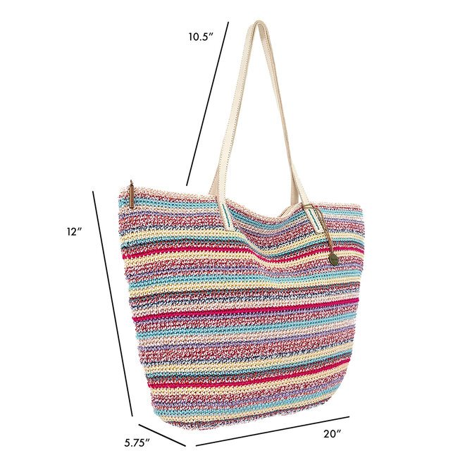 Tote Faye Crochet Eden Stripe L