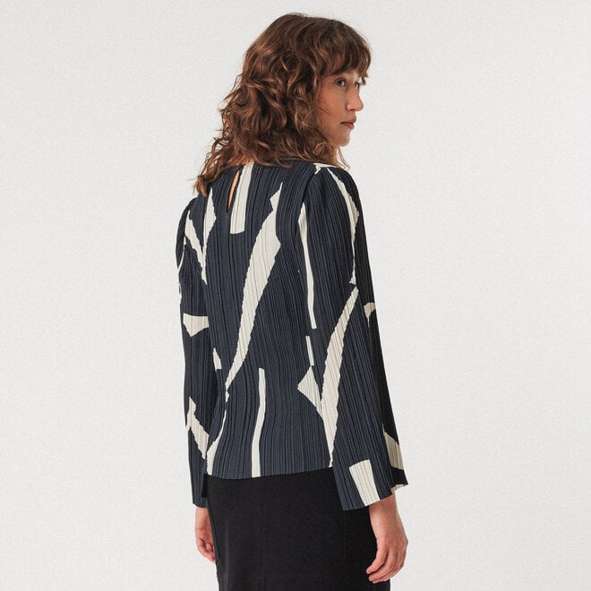 Shirt Elbira Black & Cream