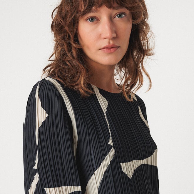 Shirt Elbira Black & Cream