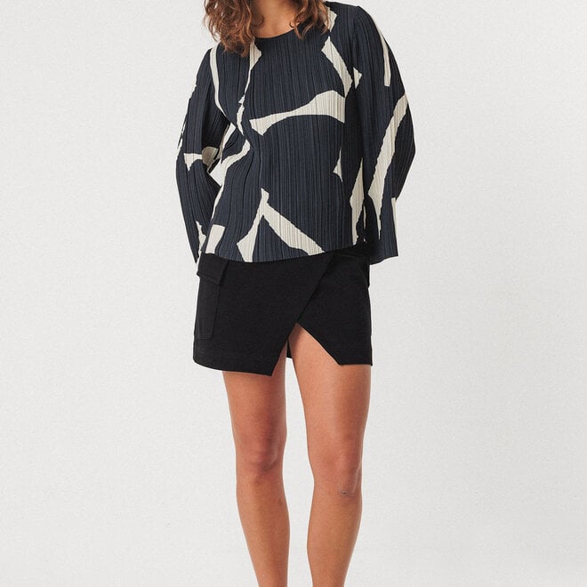 Shirt Elbira Black & Cream