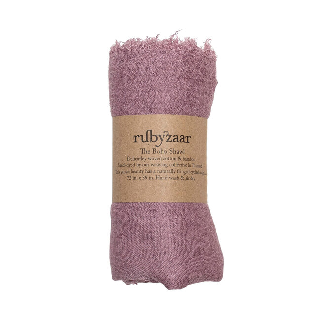 Boho Shawl and Scarf Mauve