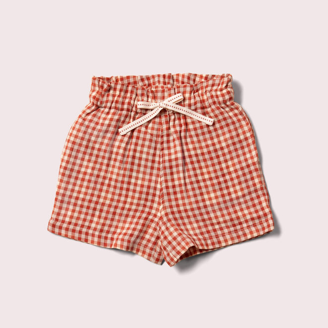Shorts Little Red Check by The Sea