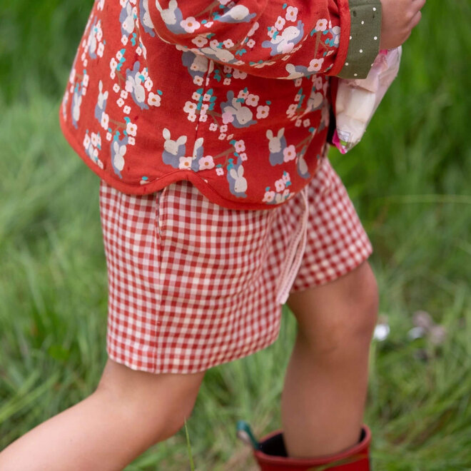 Shorts Little Red Check by The Sea