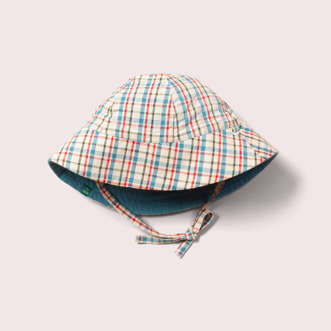 Sunhat Reversible Checked Seersucker