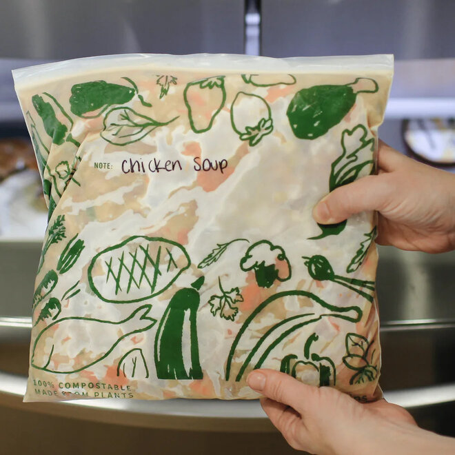 Ziptop Compostable Freezer-Safe Gallon Storage Bags 30ct