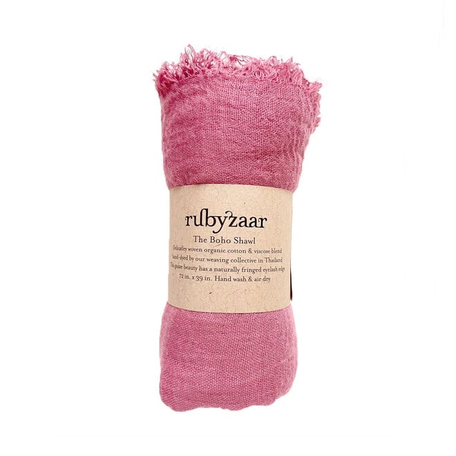 Boho Shawl and Scarf Dusty Rose