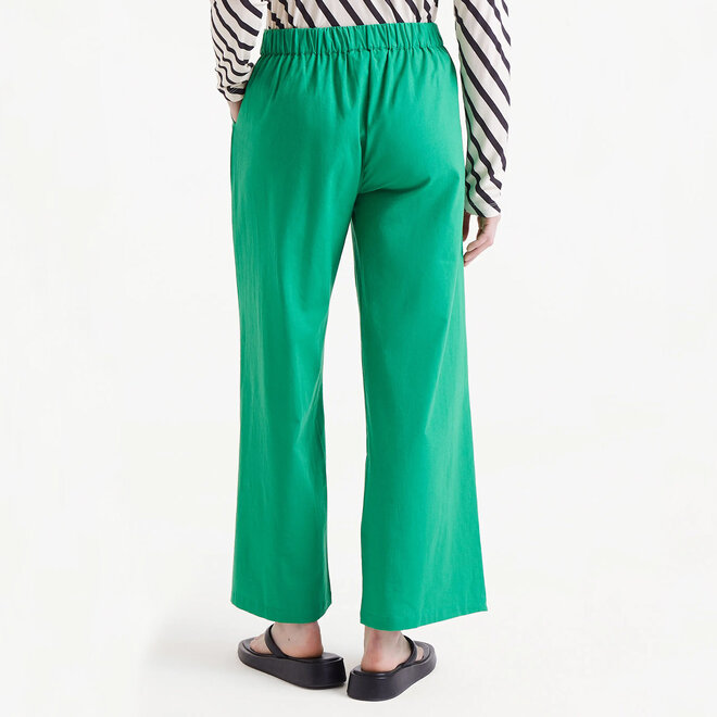 Trousers Straight Buttoned Green