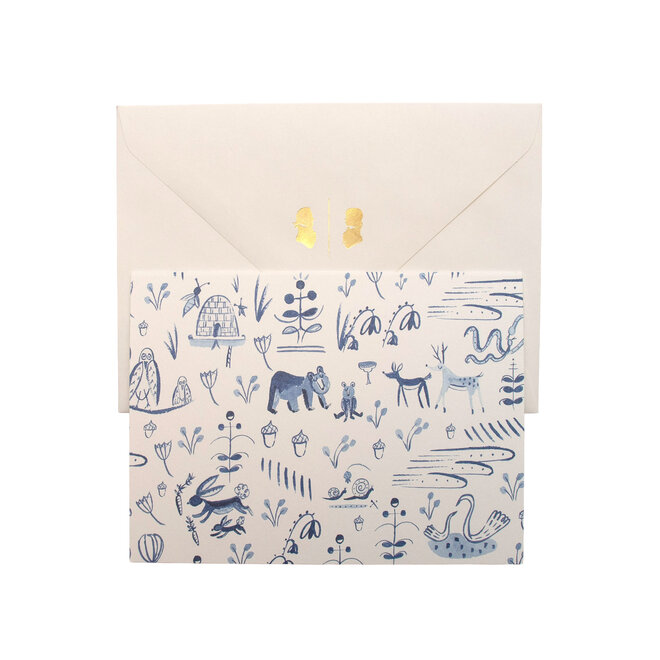 Card Forest Animal Toile