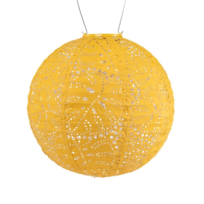 Solar Lantern Stella Monstera Marigold 12"