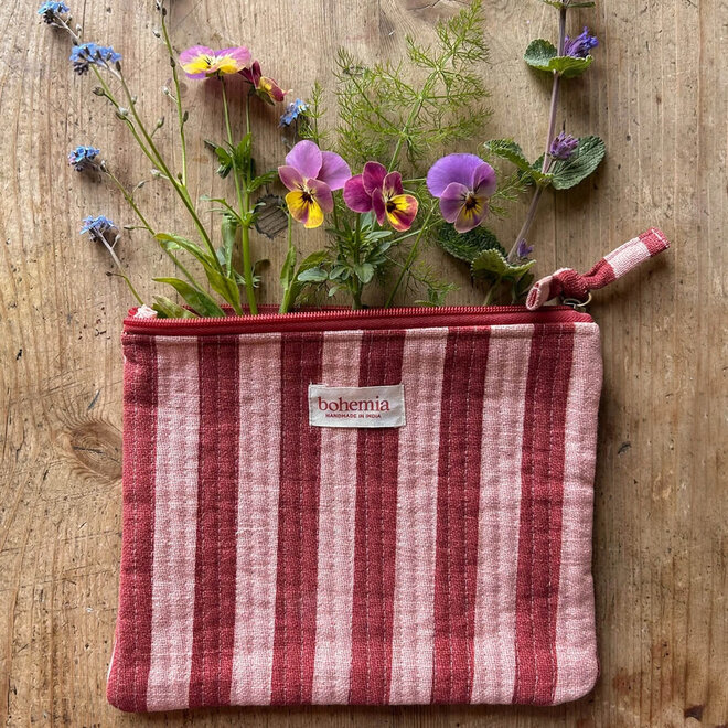 Pouch Jaipur Stripe Pomegranate L