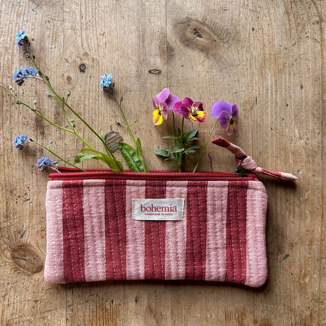 Pencil Case Jaipur Stripe Pomegranate
