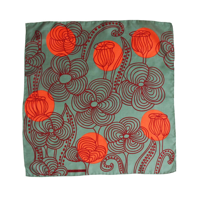 Mini Silk Scarf Mandalay Khaki