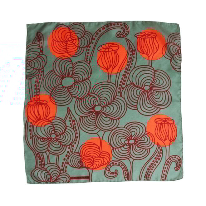 Mini Silk Scarf Mandalay Khaki