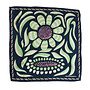 Mini Silk Scarf Forget me not Marine Navy