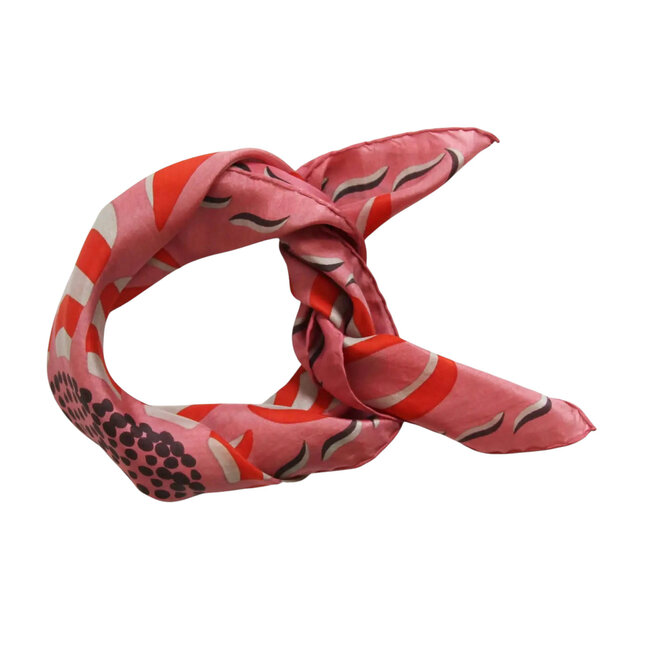 Mini Silk Scarf Forget me not Rose