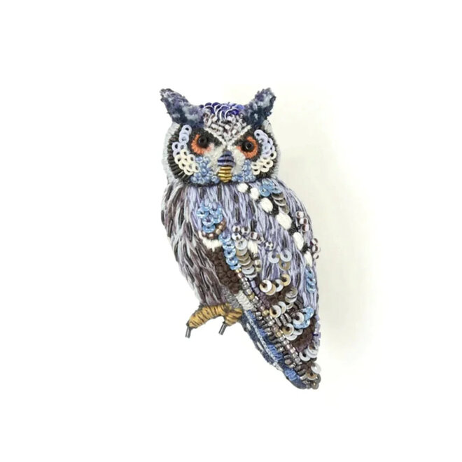 Brooch Pin Southern White Faced Owl