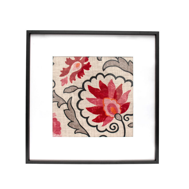 Framed Fabric Red and Black