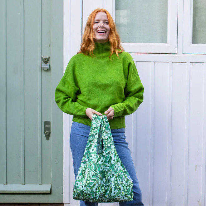 Reusable Bag Peas Print M