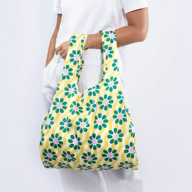 Reusable Bag Wavy Daisy Print M