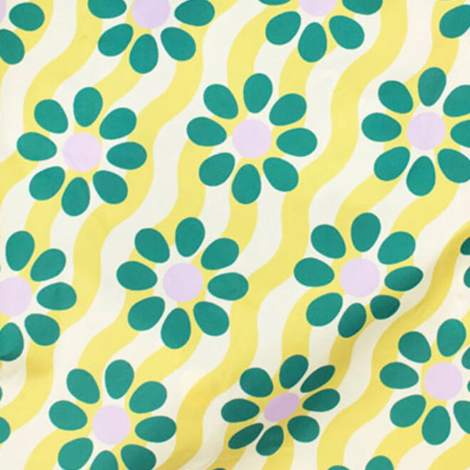 Reusable Bag Wavy Daisy Print M
