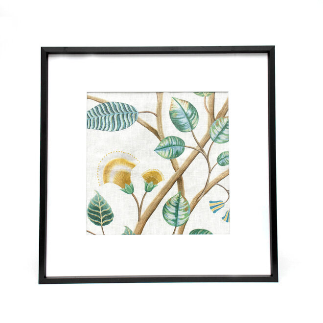 Framed Fabric Yellow Flower