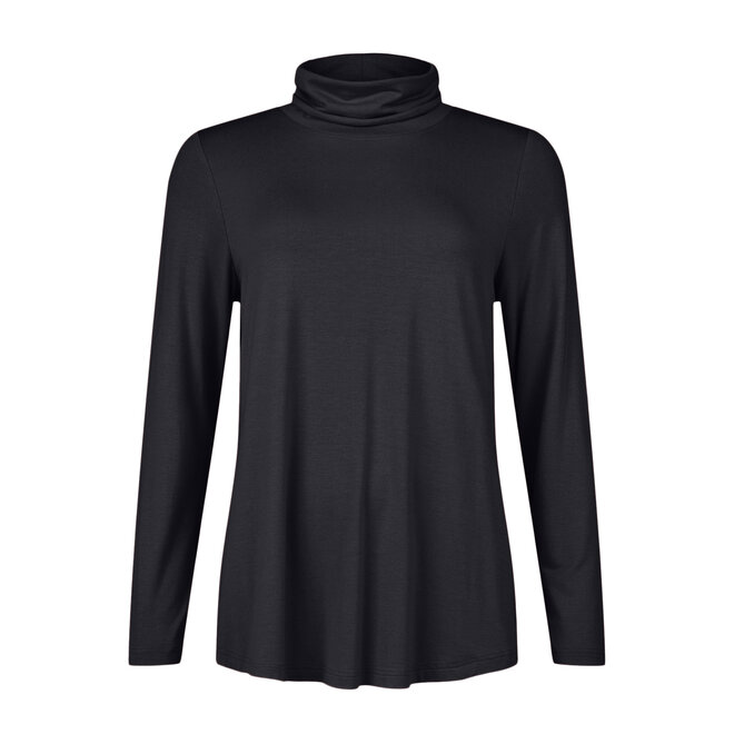 High Neck Top Black