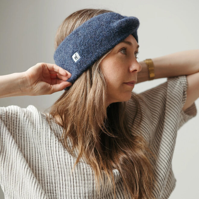 Headband Twisted Baby Alpaca Denim