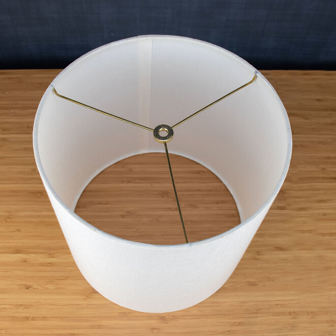 Fabric Lampshade Basic Linen White 12"D x 12"H