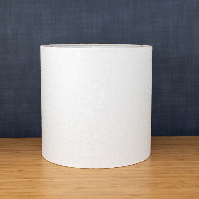 Fabric Lampshade Basic Linen White 12"D x 12"H